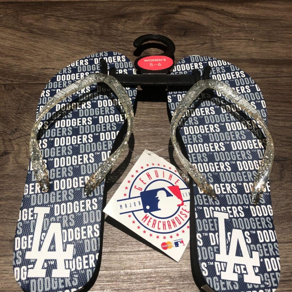 Women’s Los Angeles Dodger Flip Flops MLB SIZE S